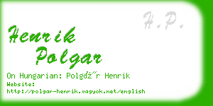 henrik polgar business card